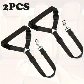 The Two - Piece Dog Leash Set Is Made Of Wear - Resistant And Skin - Friendly Materials. With Excellent Quality, It Meets Various Travel Needs Of (Option: Black)